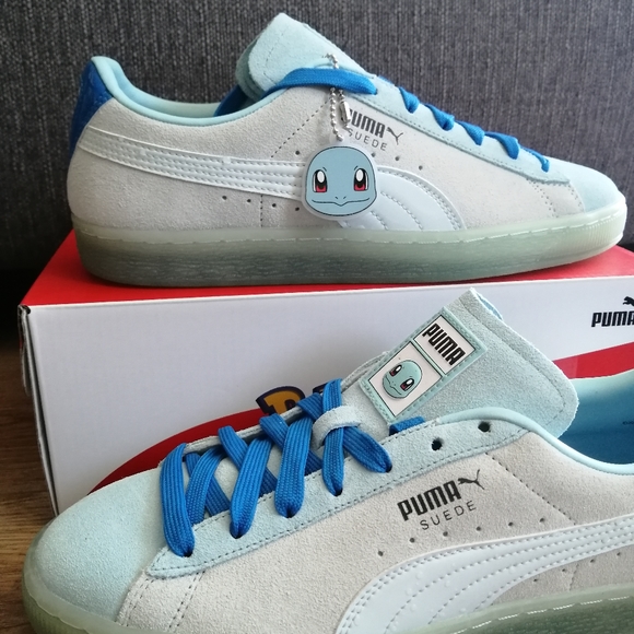 Pokemon X Puma Suede Squirtle Size 8.5 Men's U.S. New With Box. Limited Edition. - Picture 5 of 14